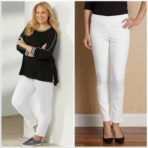 NWT Soft Surroundings Triple S3 Jeans Sensational Slimming Support White